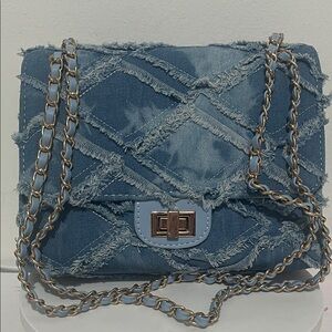 Denim Chain Strap Bag